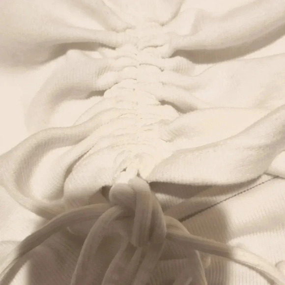 NWOT Pilcro white tank tee with side Ruching Size Large - Picture 3 of 5